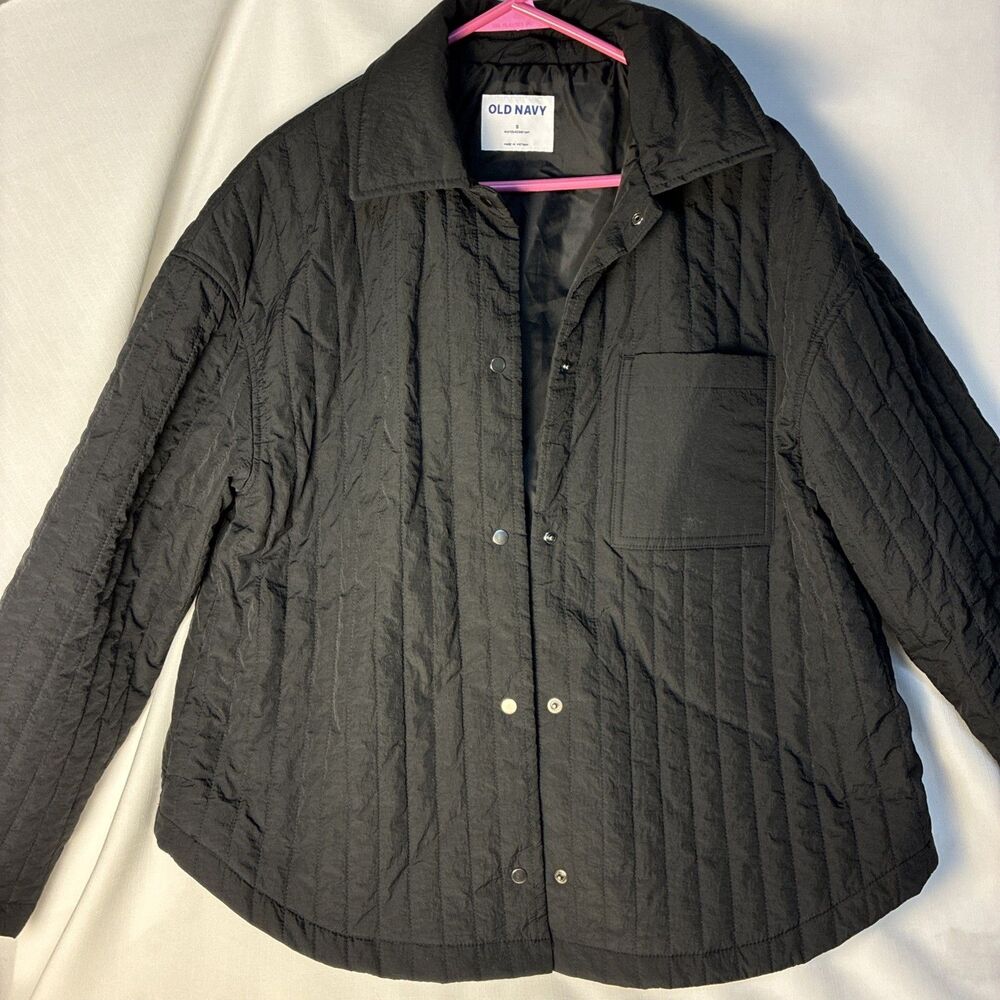 Old Navy Black Womens Jacket Size M Black with pockets